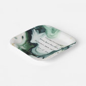 Abschluss, schöner türkisfarbener Agate-Marmor Pappteller (Gewinkelt)