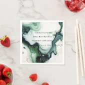 Abschluss, schöner türkisfarbener Agate-Marmor Serviette (Beispiel)