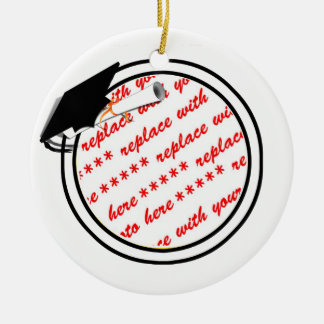 Abschluss School Colors Black & Gold Frame Keramikornament