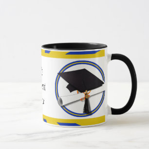 Abschluss School Colors Blue and Gold (ZOOM) Tasse