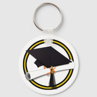 Abschluss School Colors Gold und Black Schlüsselanhänger