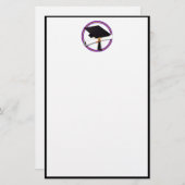 Abschluss School Colors Lila und Gold Briefpapier (Vorne/Hinten)