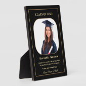 Abschluss School Foto Gold Moderne Custom Fotoplatte (Seite)