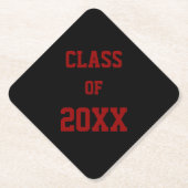 Abschluss Schwarz und Rot Untersetzer (Vorderseite)