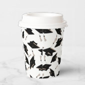 Abschluss Schwarz-weiß Caps Party Lieferungen Pappbecher (Rechts)