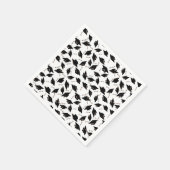 Abschluss Schwarz-weiß Caps Party Lieferungen Serviette (Ecke)