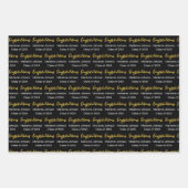 Abschluss Schwarz-weiß Gold Herzlichen Glückwunsch Geschenkpapier Set (Vorderseite 2)