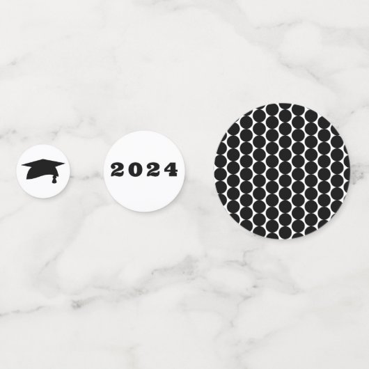 Abschluss Schwarz/Weiß Konfetti (Rückseiten)