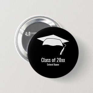 Abschluss Schwarz Weiß Schule Name Abschlussjahrga Button