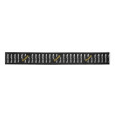 Abschluss Schwarz Weiß und Gold Name des Absolvent Satinband (Vorderseite)