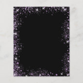 Abschluss schwarzer lila Glitzer Staub (Rückseite)