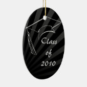 Abschluss Schwarzer Personalisierter Weihnachtssch Keramik Ornament (Rechts)