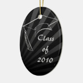 Abschluss Schwarzer Personalisierter Weihnachtssch Keramik Ornament (Links)