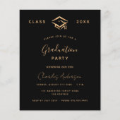 Abschluss, schwarzes Gold - Einladung 2024 (Vorderseite)