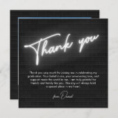 Abschluss Schwarzweiß Nebel Flat Danke Karte (Vorne/Hinten)