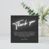 Abschluss Schwarzweiß Nebel Flat Danke Karte (Stehend Vorderseite)