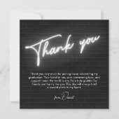 Abschluss Schwarzweiß Nebel Flat Danke Karte (Vorderseite)