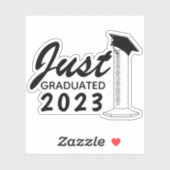 Abschluss Science Graduated Zylinder Hat Year Aufkleber (Blatt)