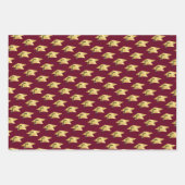 Abschluss Script Class Year Burgundy Gold Foil Geschenkpapier Set (Vorderseite 2)