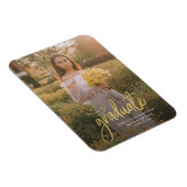 Abschluss Script Foto Grad 2025 Ankündigung Magnet (Rechte Seite)