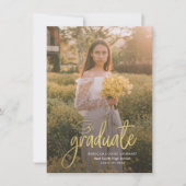 Abschluss Script Foto Grad Open House Einladung (Vorderseite)