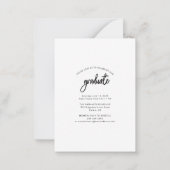 Abschluss Script Foto Graduate Ankündigung (Rückseite)