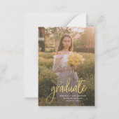 Abschluss Script Foto Graduate Ankündigung (Vorderseite)