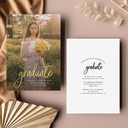 Abschluss Script Foto Graduate Ankündigung