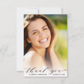 Abschluss Script Foto Overlay Dankeskarte (Vorderseite)