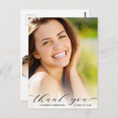 Abschluss Script Foto Overlay Vielen Dank Postkarte (Vorne/Hinten)
