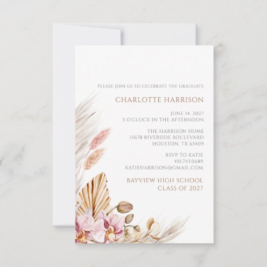 Abschluss Script-Foto-Party Einladung (Rückseite)