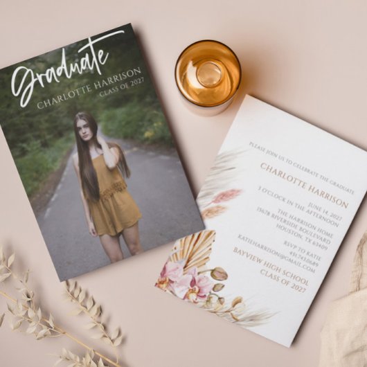 Abschluss Script-Foto-Party Einladung