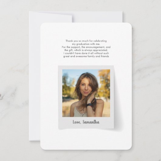 Abschluss Script Fotos Grad 2025 Dankeskarte (Rückseite)