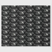 Abschluss Script-GLÜCKWUNSCH GRAD bearbeiten Schwa Geschenkpapier (Flach)