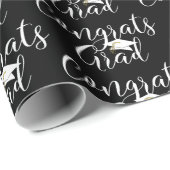 Abschluss Script-GLÜCKWUNSCH GRAD bearbeiten Schwa Geschenkpapier (Rolleneckpunkt)