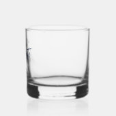 Abschluss Script Navy Blue Personalisiert Keepake Whiskyglas (Links)