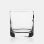 Abschluss Script Navy Blue Personalisiert Keepake Whiskyglas (Rechts)