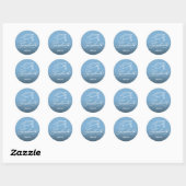Abschluss Script Powder Blue Umschlag Aufkleber (Blatt)
