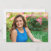 Abschluss Script Two Foto Template Einladung (Vorderseite)