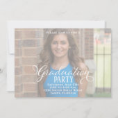 Abschluss Script Two Foto Template Einladung (Rückseite)