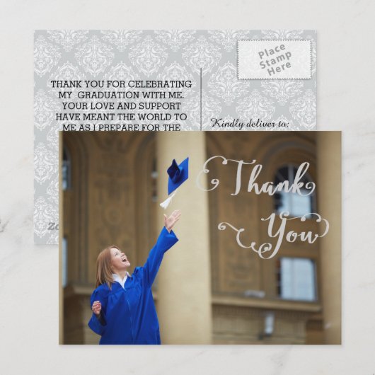 Abschluss Script - Vielen Dank, Postcard Postkarte (Vorne/Hinten)