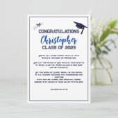 Abschluss Scripting Herzlichen Glückwunsch Grußkar Einladung (Stehend Vorderseite)