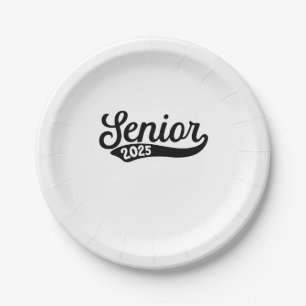 Abschluss Senior 2025 letzter Schultag Pappteller