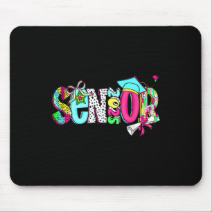 Abschluss Senior 2025 Retro Cl von 2025 Coquette B Mousepad