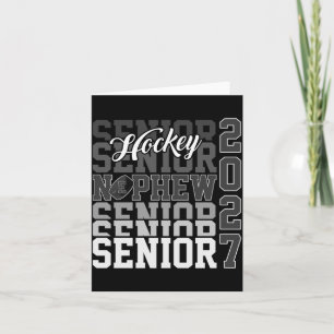 Abschluss Senior 2027 Hockey Neffe Stolze Familie Karte