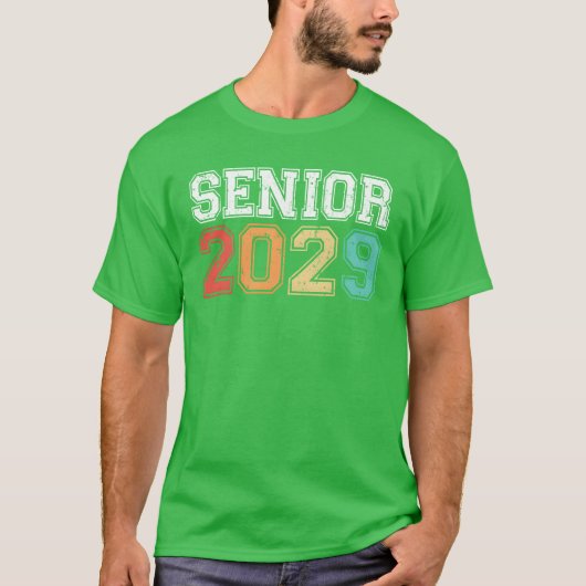 Abschluss Senior 2029 Retro T-Shirt (Vorderseite)