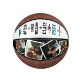 Abschluss Senior Individuelle Name, Anzahl & 4 Fot Mini Basketball (Vorderseite)