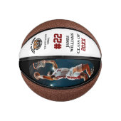 Abschluss Senior Night Custom Foto & Name Mini Basketball (Vorderseite)