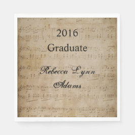 Abschluss Sheet Music - Mittagessen Napkins Serviette