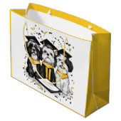 Abschluss Shih Tzu Dogs Große Geschenktüte (Rückseite Schrägansicht)